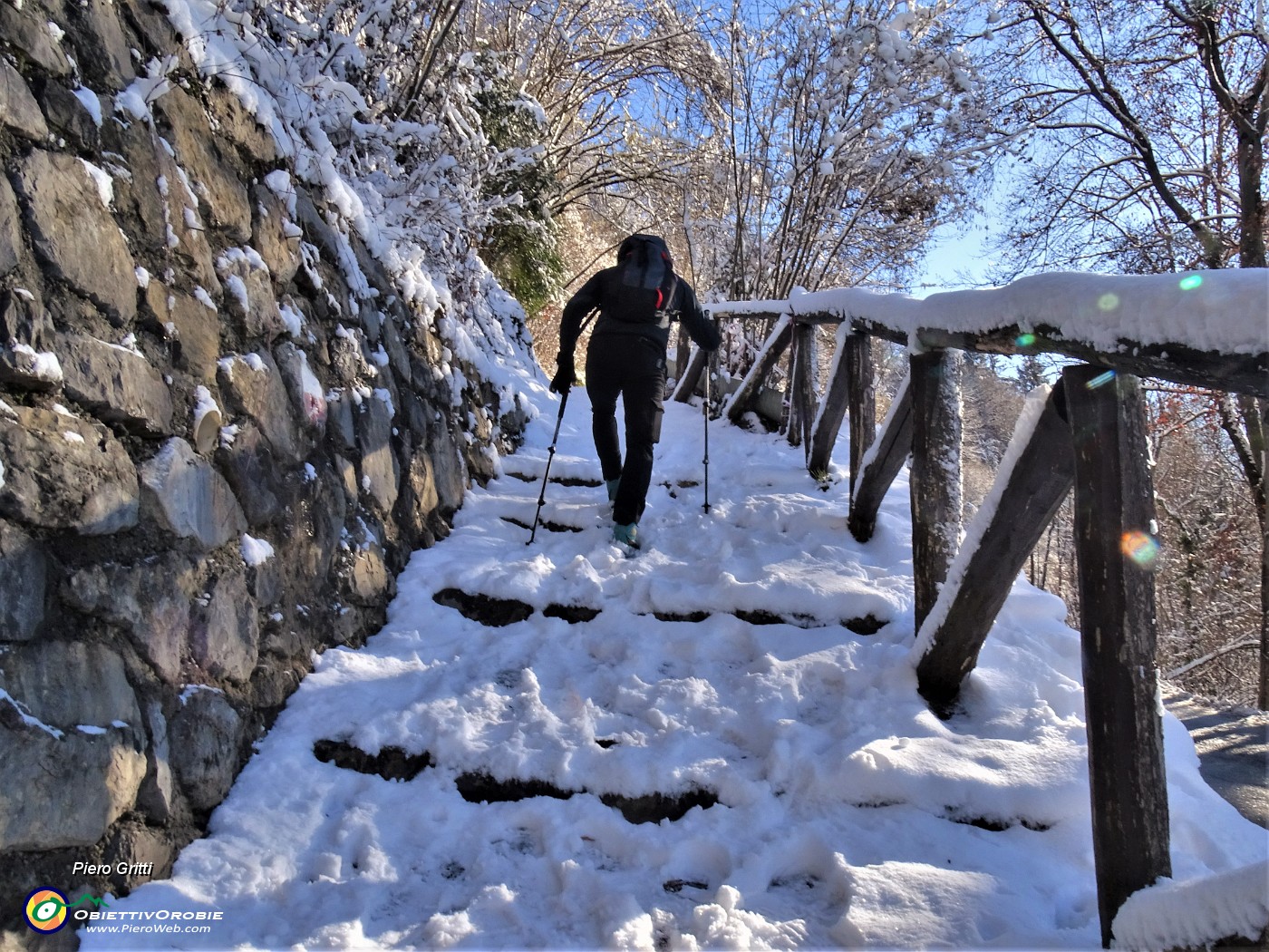 02 Dall'avvio alla cima pestiamo bella neve farinosa .JPG